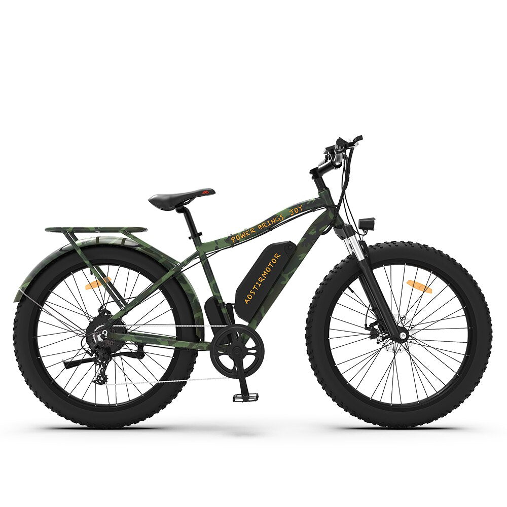 AOSTIRMOTOR S07 D Electric Bike 26Inch Fat Tire Mountain Ebike